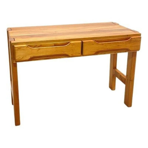 Vintage pine desk with drawers by Maison Regain, France 1960