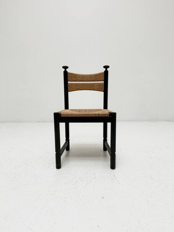 Image 1 of Set of 6 rush chairs for Asko, 1960s, Finland