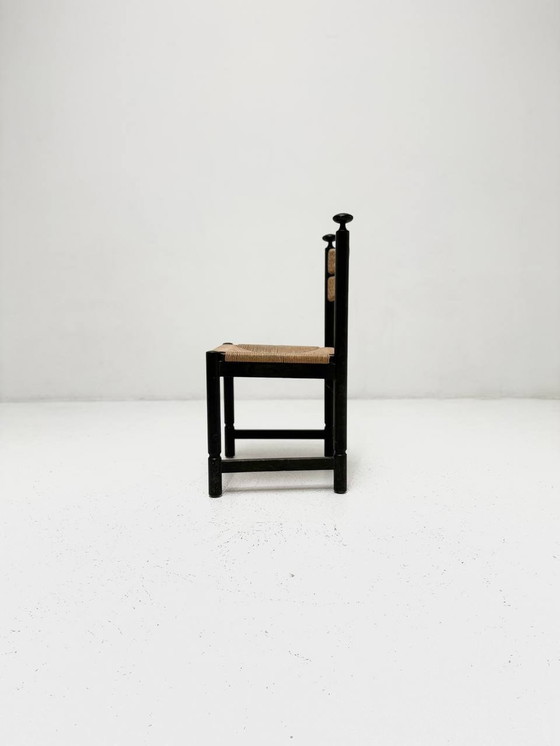 Image 1 of Set of 6 rush chairs for Asko, 1960s, Finland