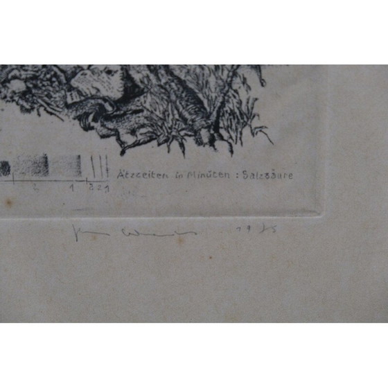 Image 1 of Stampa vintage astratta di Jens Cords, Germania 1975