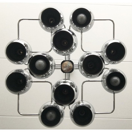 Image 1 of Lampadario vintage in metallo cromato, 1960