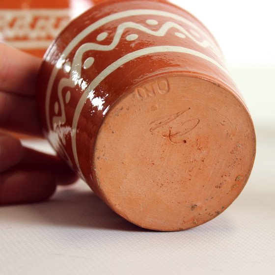 Image 1 of Set da bere in ceramica, Cecoslovacchia anni '60