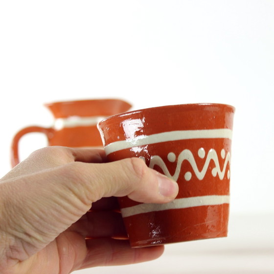 Image 1 of Set da bere in ceramica, Cecoslovacchia anni '60