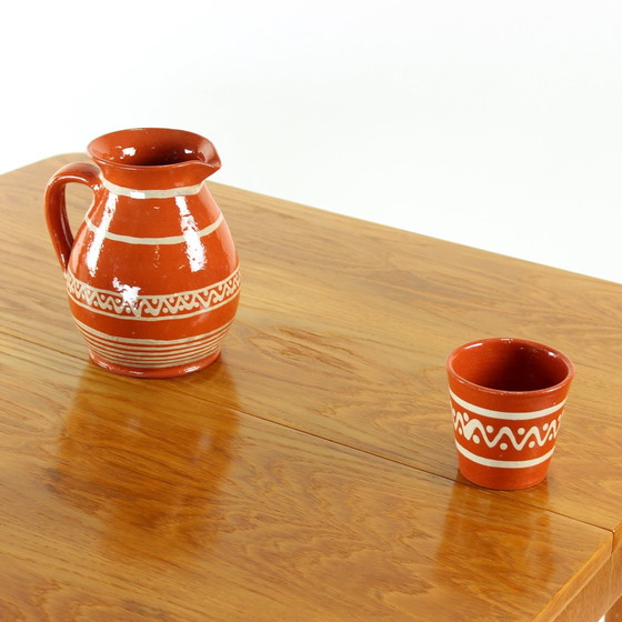 Image 1 of Set da bere in ceramica, Cecoslovacchia anni '60