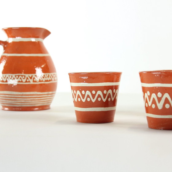 Image 1 of Set da bere in ceramica, Cecoslovacchia anni '60
