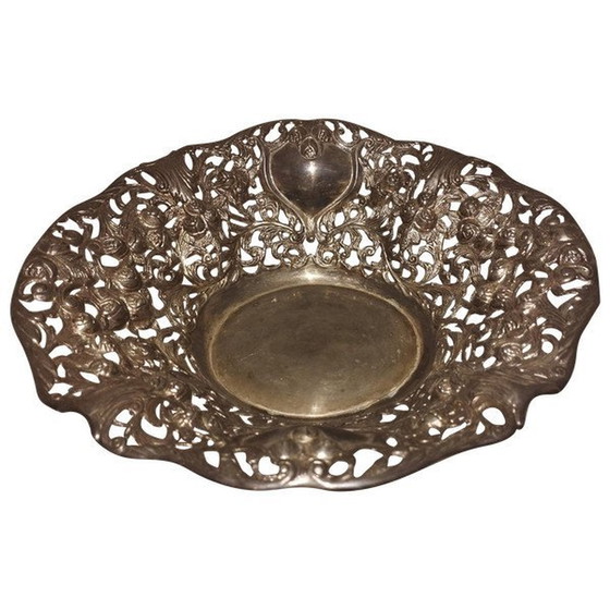 Image 1 of Large Elegant Basket, Antique Centerpiece