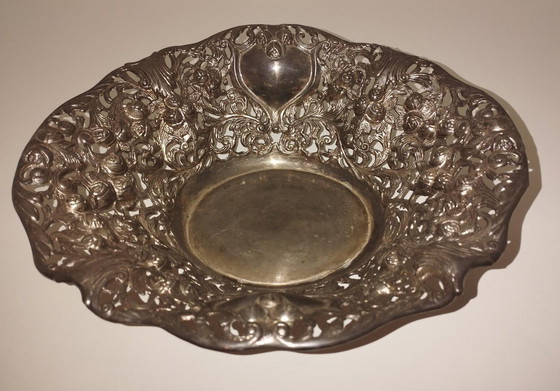 Image 1 of Large Elegant Basket, Antique Centerpiece