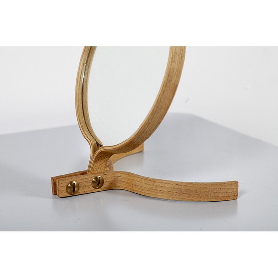 Image 1 of Vintage oak and rosewood mirror by Hans-Agne Jakobsson for Hans-Agne Jakobsson AB Markaryd, 1950