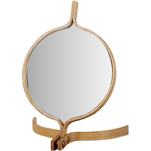 Vintage oak and rosewood mirror by Hans-Agne Jakobsson for Hans-Agne Jakobsson AB Markaryd, 1950