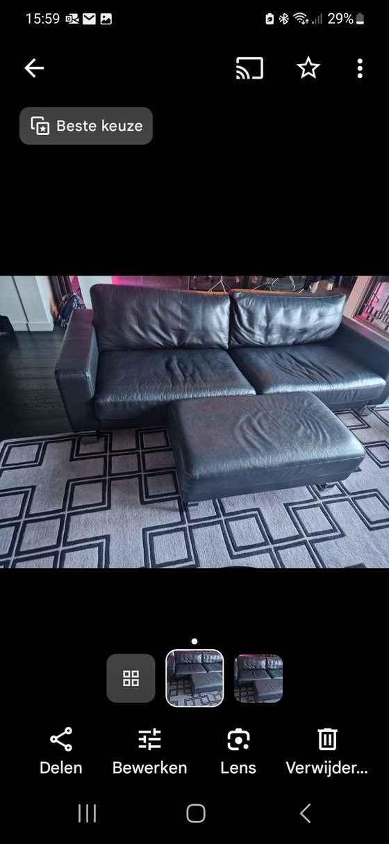 Image 1 of Rolf Benz Ego 3 seater sofa + ottoman