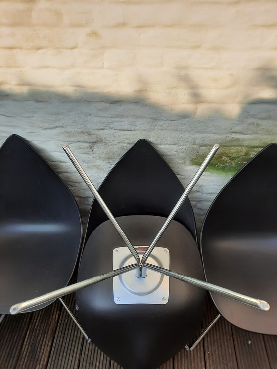 Image 1 of 8x Chaises noires ottawa boconcept