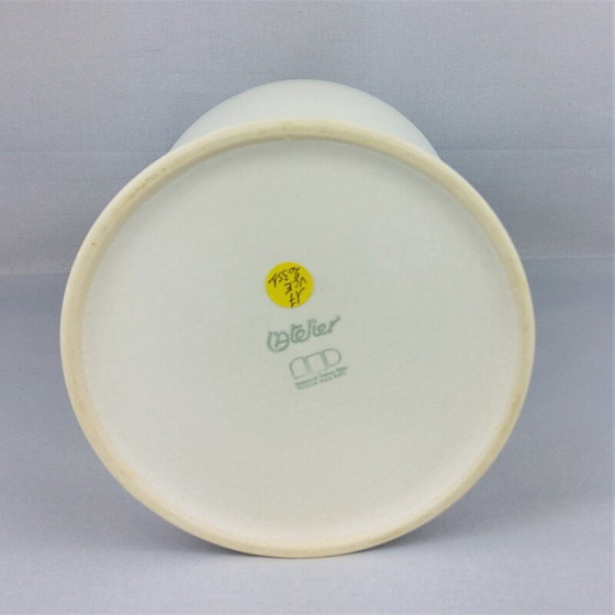 Image 1 of Vintage white ceramic vase by Franco Pozzi, 1970