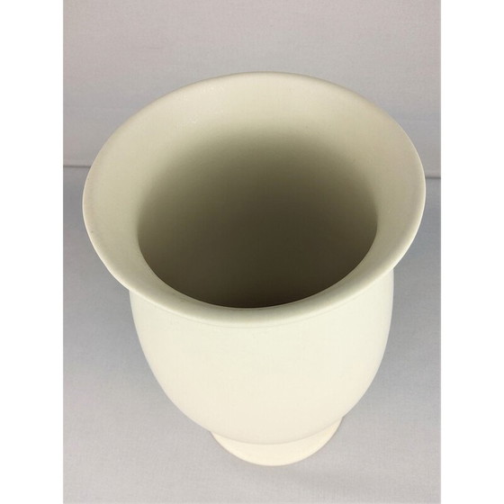 Image 1 of Vintage white ceramic vase by Franco Pozzi, 1970
