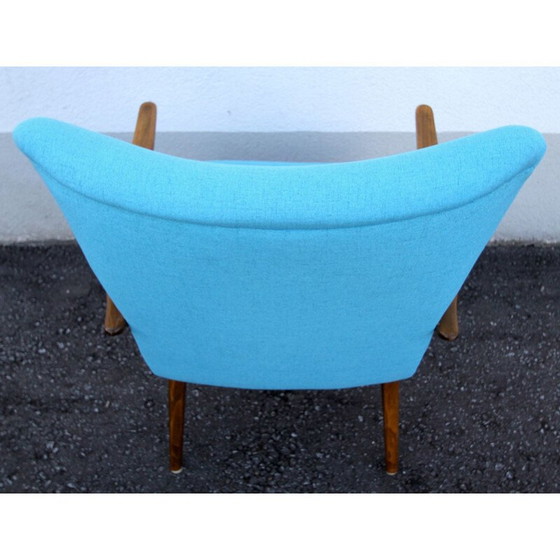 Image 1 of Vintage Wood armchair in light blue