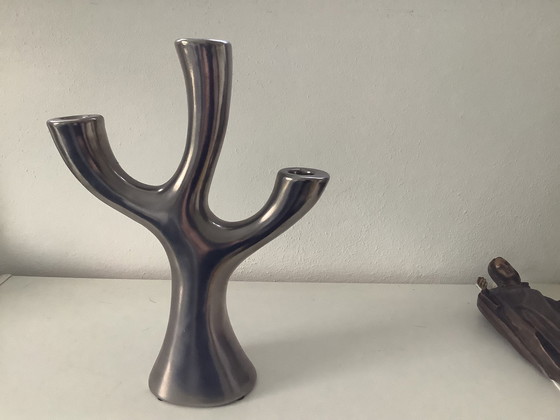 Image 1 of 3 Arm Cobra Candlesticks