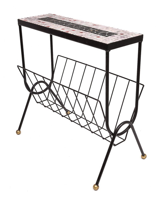 Image 1 of Vintage Coffee Table And Magazine Rack Set, 1960