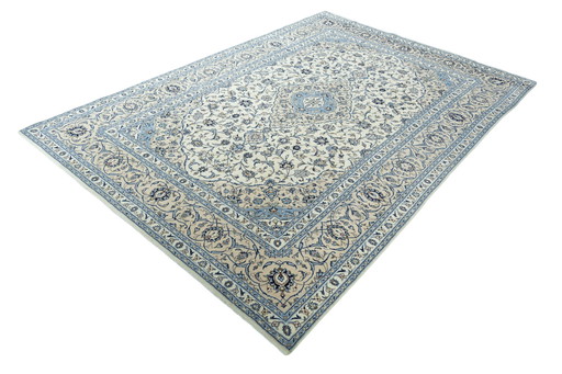 Hand-knotted Persian carpet - Keshan - Beige - 360 X 246 Cm