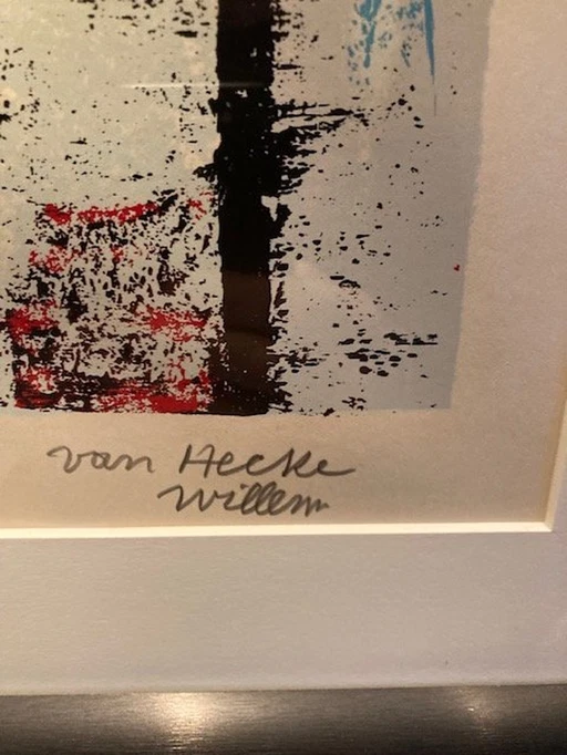 Willem Van Hecke, Framed silkscreen print