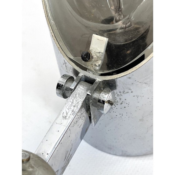 Image 1 of Lampada da tavolo vintage in cromo e vetro di Oscar Torlasco per Stilkronen, Italia, anni '60