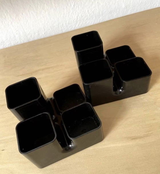 Image 1 of 2x Arlac Pen Holder Black