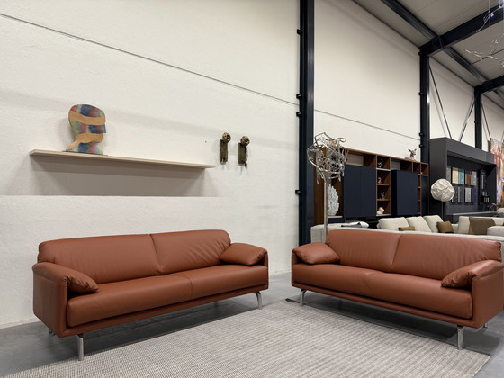 Image 1 of Leolux Bora Balanza sofa set Wapiti Hawk Leather