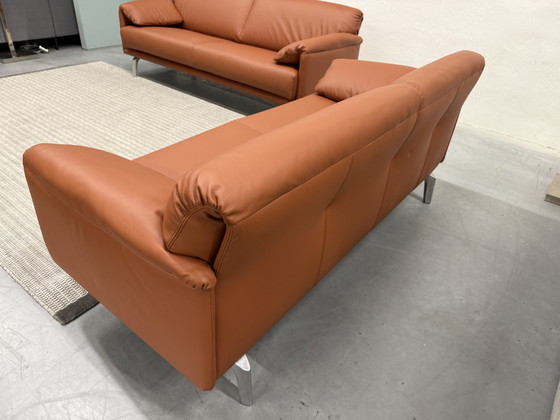 Image 1 of Leolux Bora Balanza sofa set Wapiti Hawk Leather