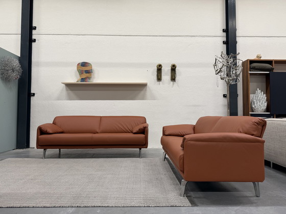 Image 1 of Leolux Bora Balanza sofa set Wapiti Hawk Leather