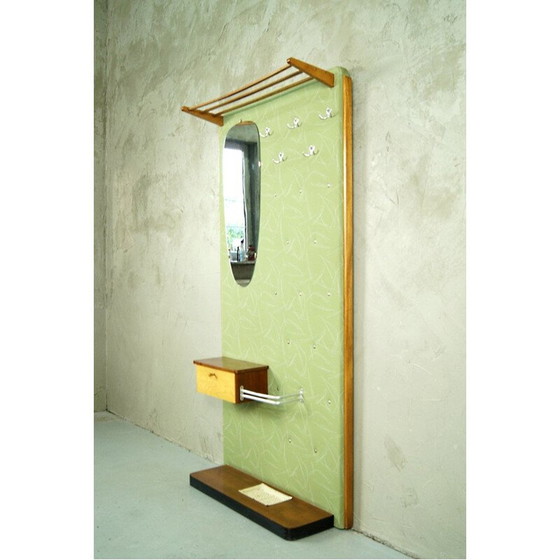 Image 1 of Appendiabiti tedesco vintage con specchio di Diele und Flur, 1960