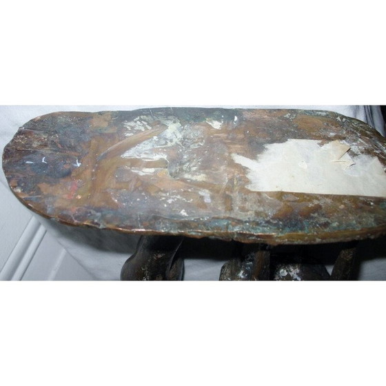 Image 1 of Vintage sculpture the woman and the bird in bronze, 1960