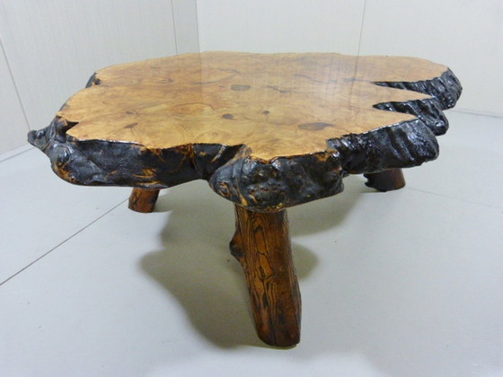 Image 1 of Frank Armich tree trunk coffee table