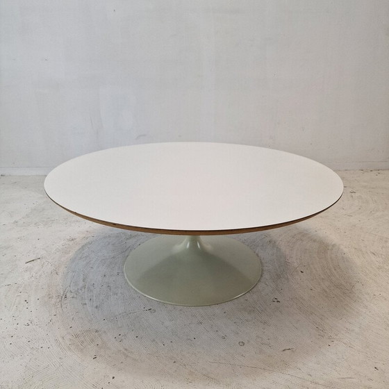 Image 1 of Vintage "Circle" coffee table in white veneered wood by Pierre Paulin for Artifort, 1970