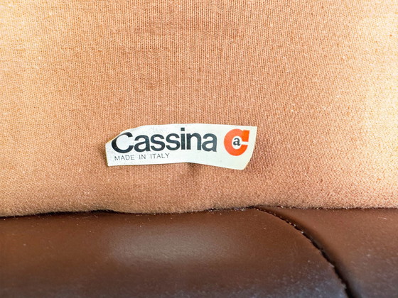 Image 1 of 2X Cassina Maralunga 2-seater sofa leather brown Vico Magistretti