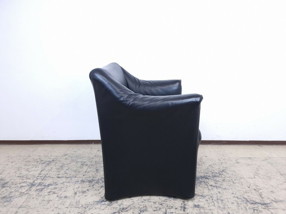 Image 1 of Cassina Tentazione armchair Designer armchair genuine leather armchair Mario Bellini black