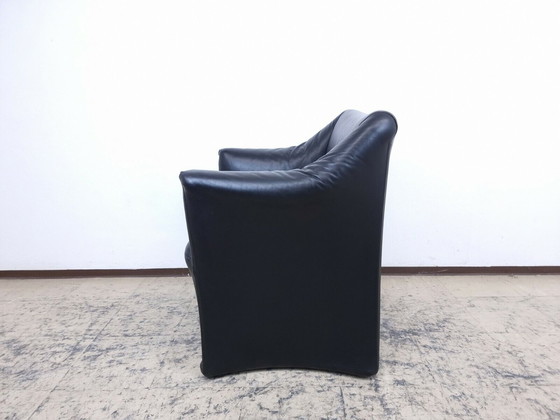 Image 1 of Cassina Tentazione armchair Designer armchair genuine leather armchair Mario Bellini black