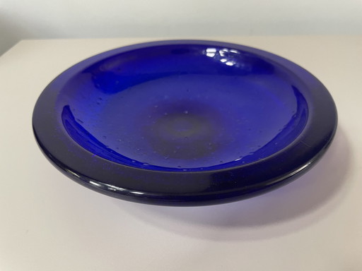 Murano - Large Blue Glass Ashtray