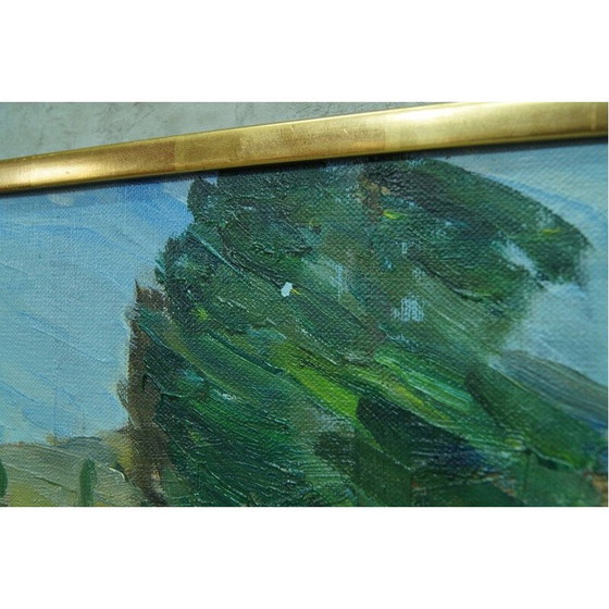 Image 1 of Dipinto ad olio d'epoca di Sven Erik, Svezia 1960