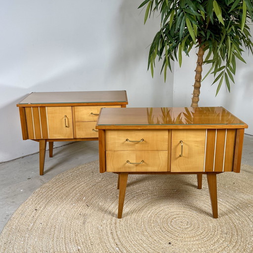 Set of 60's Nightstands in Rockabilly Style