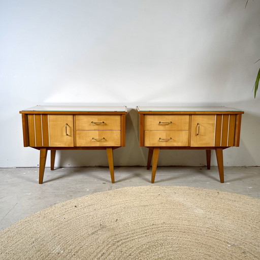 Set of 60's Nightstands in Rockabilly Style