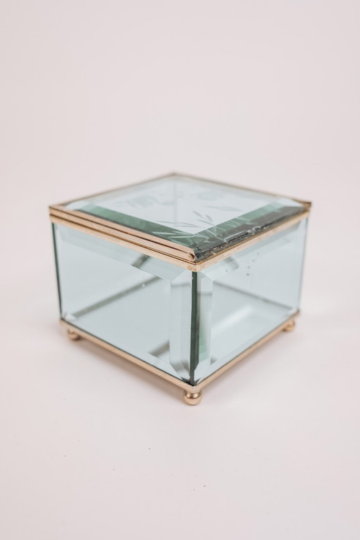 Glass Mirror Jewelry Box