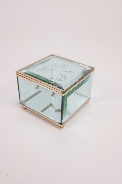 Glass Mirror Jewelry Box