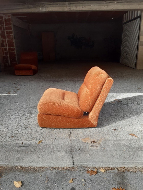 Image 1 of 6/7 Orange chair Ligne Roset Pr M. Ducaroy Mod. Albany, Design Ép. Vintage