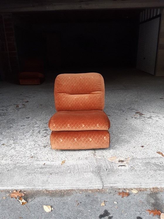 Image 1 of 6/7 Orange chair Ligne Roset Pr M. Ducaroy Mod. Albany, Design Ép. Vintage