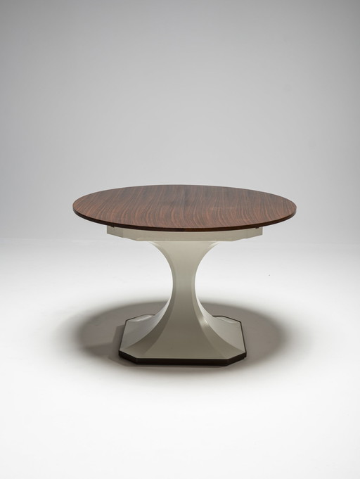 Round Extendable Wooden Dining Table by Carlo De Carli, Italy, 1960s