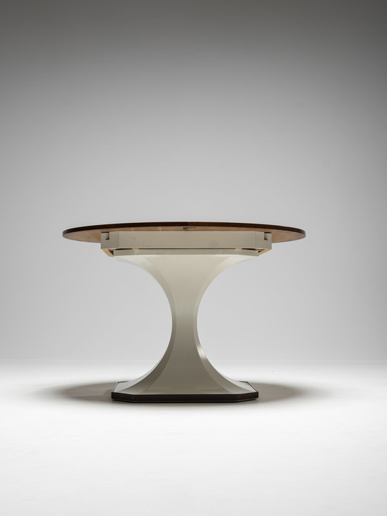 Image 1 of Round Extendable Wooden Dining Table by Carlo De Carli, Italy, 1960s