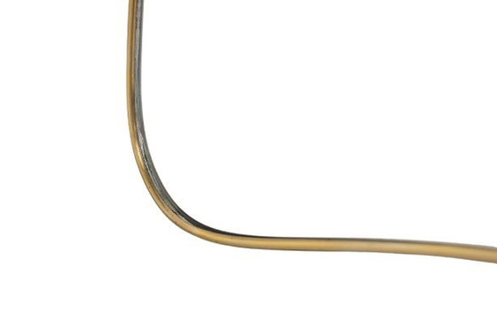 Image 1 of Specchio con baguette in ottone dorato. Anni '70.