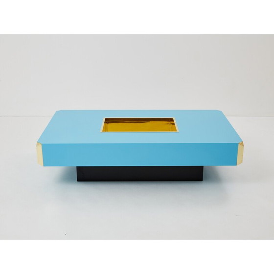 Image 1 of Vintage brass coffee table by Mario Sabot, Italy 1970