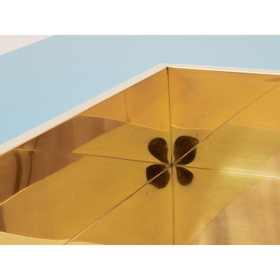 Image 1 of Vintage brass coffee table by Mario Sabot, Italy 1970