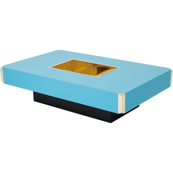 Image 1 of Vintage brass coffee table by Mario Sabot, Italy 1970
