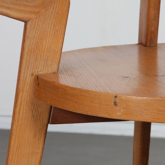 Image 1 of Vintage wood and glass side table for Jitona, Czechoslovakia 1960