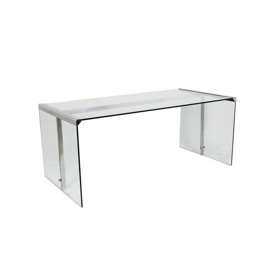 Vintage glass desk by Gallotti and Radice, 1970